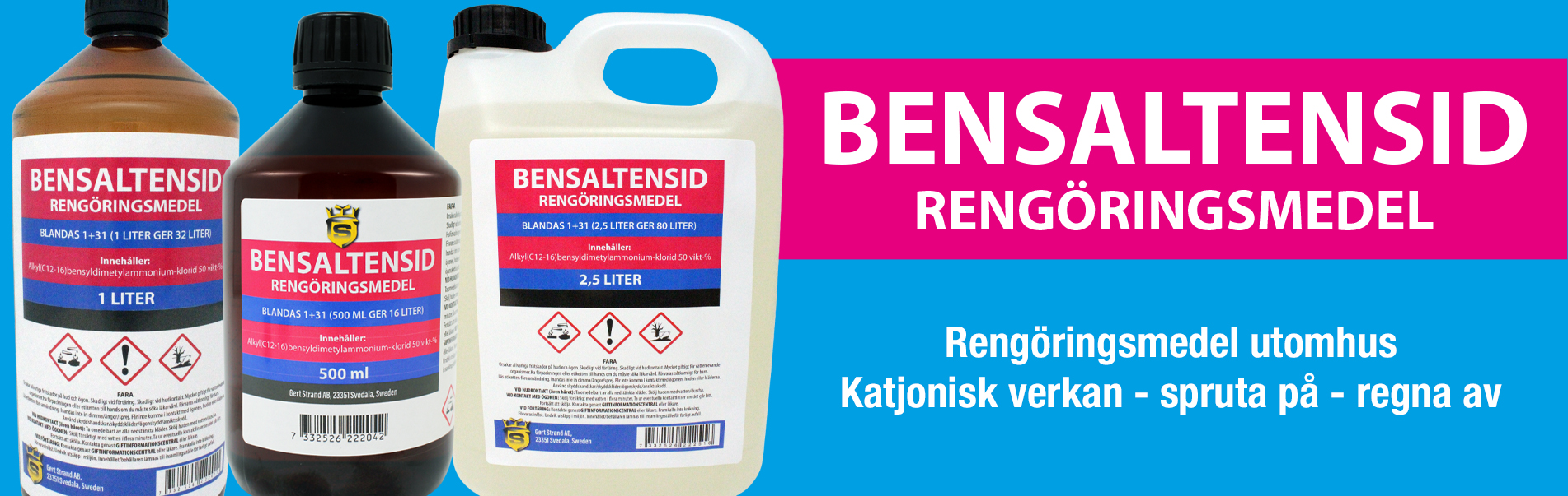 Bensaltensid spädes 32 ggr