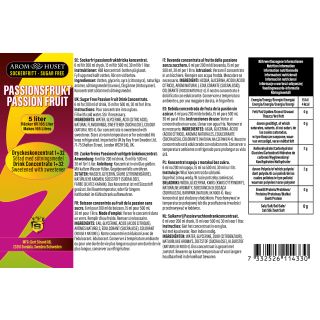 Passionsfrukt 5 liter sockerfritt koncentrat till 165Lstilldrink