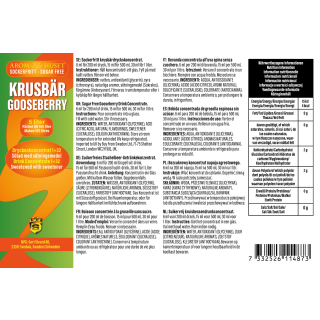 Krusbär 5 liter sockerfritt koncentrat till 165Lstilldrink