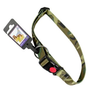 Nylonhalsband med snabb spänne, camouflage, 25mm x 45-70cm
