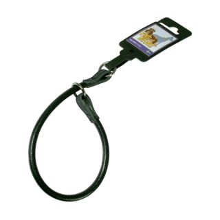 Läderstryp, runt, svart, 10mm x 35cm