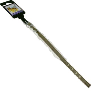 Halsband, pälsfodrade, mörkbrun/vit, 10mm x 25cm