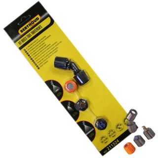 Munstyckset 3X strålar, flat, konad och nedåt bredstråle