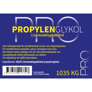 Propylenglykol 1000 kg IBC, livsmedelskvalitet