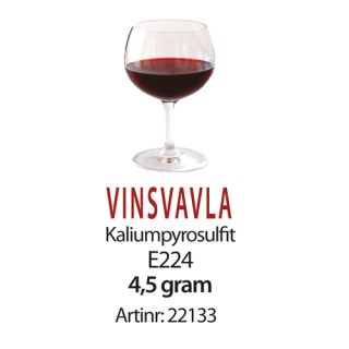 Vinsvavla 4,5 G (E224 kaliumpyrosulfit)