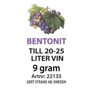 Bentonit till 20-25 liter vin