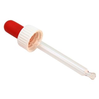 Pipettkapsyl kort 60 mm till små flaskor, gummituta, kapsyl 18 mm med packning