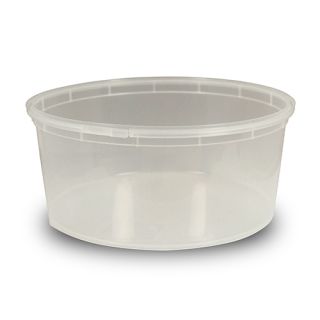 Burk av livsmedelsplast 1,45 Liter, höjd 8 cm