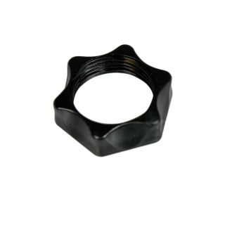 Svart mutter för plastkranar