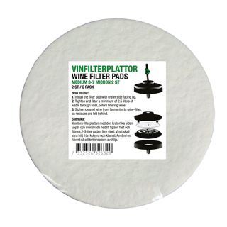 Vinfilterplattor för vinfiltreringsapparat Medium 3-7 micron 2-pack