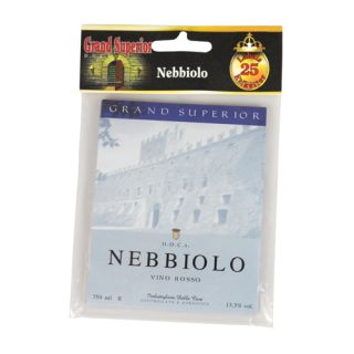 Vinetiketter Nebbiolo, Gummerade (fuktas) 25 st.