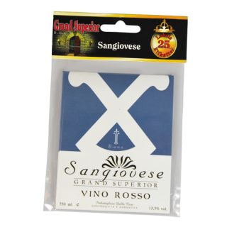 Vinetiketter Sangiovese, Gummerade (fuktas) 25 st.