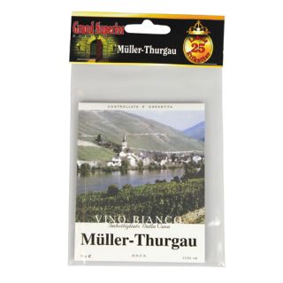 Vinetiketter Méüller-Thurgau, Gummerade (fuktas) 25 st.