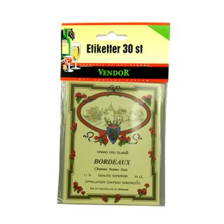 Vinetiketter Bordeaux 30 st