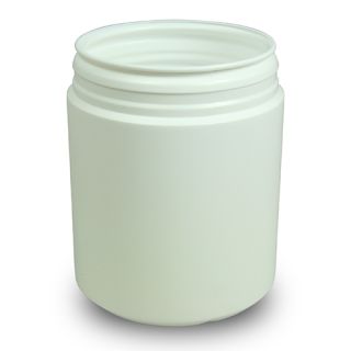 Medicinburk 750 ml med lock som har garantiförslutning (säkerhetsplomb)