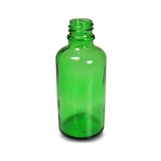 Glasflaska 50 ml grön med 18 mm gänga