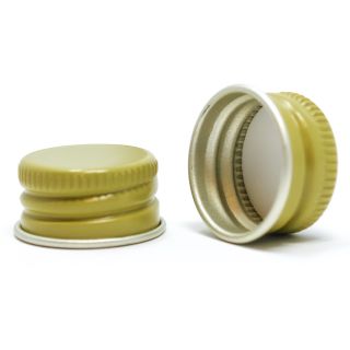 Kapsyl aluminium 18X10,5 mm med gängor, ljusgrön