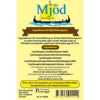 Mjöd komplett jässats för 25 liter mjöd