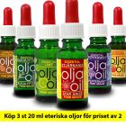 Köp 3 st 20 ml eteriska oljor för priset av 2
