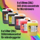 5*5 liter (25L) stilldrinkkoncentrat för mikrobryggerier
